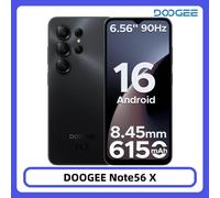 DOOGEE Note 56 Dernier smartphone Android 16 6,56" Batterie large 6150 mAh 24 Go RAM (3+21) 64 Go ROM Téléphone mobile 3 Go 64 Go Blanc