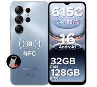 DOOGEE Note X Pro Smartphone Android 16,32Go RAM+128Go/TF 2To,6150mAh 6.56"" HD,Telephone Portable NFC,avec Google Pay Face ID-Bleu