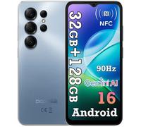 DOOGEE NOTE56 X Pro Smartphone 6.56"" 36Go(4+32) + 128Go/jusqu'à 2To 6150mAh Android 16 13MP Téléphone 4G Double Sim NFC GPS - Bleu