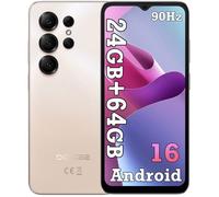 DOOGEE NOTE56 X Smartphone 6.56"" 24Go(3+21) + 64 Go/jusqu'à 2To 6150mAh Android 16 8MP Téléphone portable 4G Double Sim GPS - Or