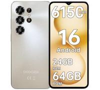 DOOGEE Note56X Android 16 Smartphone Pas Cher, 6150mAh Telephone Portable, 24Go+64Go/TF 2To Smartphone Débloqué, 6.56"/90Hz Téléphone Portable, 4G Dual SIM, 8.45mm Ultra-Mince/Face ID/GPS/OTG/3.5mm