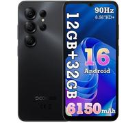 DOOGEE NOTE56X Lite Smartphone 6.56"" 12Go(3+9) + 32 Go/jusqu'à 2To 6150mAh Android 16 8MP Téléphone portable 4G Double Sim GPS Noir