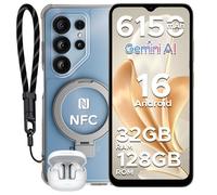 DOOGEE Note56X Pro Android 16 Smartphone Pas Cher, 6150mAh Telephone Portable Écran 6.56"" HD, 32Go+128Go/TF 2To, 8MP+13MP-Bleu