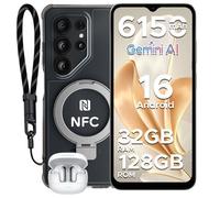 DOOGEE Note56X Pro Android 16 Smartphone Pas Cher, 6150mAh Telephone Portable Écran 6.56"" HD, 32Go+128Go/TF 2To, 8MP+13MP-Noir