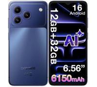 Doogee Note57 Lite Smartphone 12Go(3+9) + 32Go/jusqu'à 2To 6.56"" Écran 6150mAh Android 16 13MP Téléphone 4G Double Sim GPS - Blue
