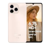 DOOGEE Note58 Pro Telephone Portable 4G Android 15, 32 Go RAM + 256 Go ROM, Batterie 6250mAh, Écran 6.75 Pouces HD+ 90Hz, AI Camara 16MP, Octa-Core, Double SIM, NFC, Smartphone Debloqué, 2025, Or