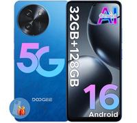 DOOGEE NOTE59 5G Smartphone Android 15 - Écran 6.56"" HD+90Hz, 16GB RAM+128GB ROM (2TB Expandable), 5150mAh, 13MP AI, 8MP, - Bleu