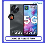 Doogee Smartphone Note59 Pro+ 5G Android 15 12 Go/512 Go 6,75'' 50MP 6250 mAh Noir