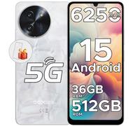 DOOGEE Note 59 Pro + Telephone Portable 5G Android 15,36Go+512Go,Écran 6.75"" 120Hz,Smartphones UNISOC T8200 Caméra 50MP/NFC - Blanc