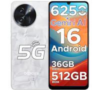 DOOGEE Note59 Pro+ 5G Smartphone Android 16,Smartphone 36Go RAM (12+24) + 512Go, 6.75" HD+ 120Hz &6250mAh,UNISOC T8200 Telephone Portable, Caméra 50MP 4K,Face + Finger ID/NFC/Widevine L1/OTG,Blanc