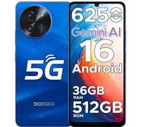 DOOGEE Note59 Pro+ 5G Smartphone Android 16,Smartphone 36Go RAM (12+24) + 512Go, 6.75" HD+ 120Hz &6250mAh,UNISOC T8200 Telephone Portable, Caméra 50MP 4K,Face + Finger ID/NFC/Widevine L1/OTG,Bleu