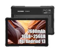 DOOGEE R08 Rugged Tablette Incassable - 7680mAh Batterie, MT8788 Octa Core 16 + 256GO(TF 2To), 10.1 Tablette Tactile, 13MP + 5MP Caméra, 4G/Face ID/IP68/IP69K/GPS/OTG/Fingerprint