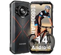 DOOGEE S CYBER Telephone Portable Incassable Android 14, 20Go RAM+256Go ROM,6,58"" FHD+ 90 Hz,10800mAh,50MP Dual 4G SIM-NFC - Rouge