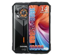 DOOGEE S Punk (2024), 16GB + 256GB, Batteria 10800mAh / 33W, Rugged 4G Téléphones Portables Débloqués, 50MP + 16MP Smartphones, Android 14 6,58 pollici, IP68/ IP69K/ 4G Dual SIM/NFC Noir