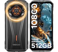 DOOGEE S Punk Pro Telephone Portable Incassable Android 14,20GB +512GB/TF 2TB,128dB Haut-Parleur,10800 mAh/33 W,6.6" FHD+90Hz,50MP+16MP Smartphone Incassable,Lumière LED/NFC/Face ID/OTG/IP68/IP69K