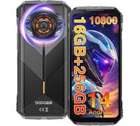 DOOGEE S Punk Telephone Portable Incassable Android 14, 16GB RAM+256GB ROM/TF 1TB, 10800 mAh 33 W, 126dB Haut-Parleur, 50MP+16MP, 6,58’’ FHD+90Hz Smartphone Incassable, Lumière LED/NFC/OTG/IP68/IP69K