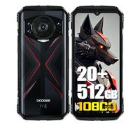 DOOGEE S118 (2024), Helio G99 20GB + 512GB, Batteria 10800mAh / 33W, Rugged 4G Téléphones Portables Débloqués, 50MP (Infrarossi 12MP)+ 8MP + 32MP Smartphones, Android 14 6,58 pollici, NFC Rouge