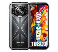 DOOGEE S118 4G Téléphone Portable Incassable,32Go+512Go/2TB,10800mAh 33W Android 14 Smartphone Incassable Helio G100, 6.58''FHD+120Hz,50MP+12MP Version Nuit Antichoc，IP68/Dual SIM/OTG/NFC (Noir)