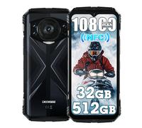 DOOGEE S118 4G Téléphone Portable Incassable, 32Go+512Go/2To Telephone Incassable, 6.58" FHD+ 120Hz Téléphone Chantier, Android 14, 50MP+12MP, 10800mAh Smartphone Incassable,NFC/OTG/GPS/FM, Noir