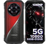 DOOGEE S118 Pro 5G Téléphone Portable Incassable, 32GB+512GB/2TB, D7050, 6.6" FHD+/120Hz, 10800mAh/33W, 108MP AI Triple Caméra, Android 14 Smartphone Incassable,BT5.2/WIFI6/NFC/Octa-Core/Dual SIM/IP68