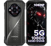 DOOGEE S118 Pro 5G Téléphone Portable Incassable, 32GB+512GB/2TB, D7050, 6.6" FHD+/120Hz, 10800mAh/33W, 108MP AI Triple Caméra, Android 14 Smartphone Incassable,BT5.2/WIFI6/NFC/Octa-Core/Dual SIM/IP68