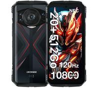 DOOGEE S118 Smartphone Robuste, 20(8+12)Go + 512Go, 6.58"" 120Hz, 10800mAh, 50MP Caméra, Android 14, Double SIM 4G/NFC/GPS - Rouge