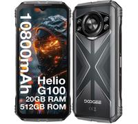 DOOGEE S118 Smartphone Robuste 20Go + 512Go 6.58"" 10800mAh 33W Charge Rapide 50MP IP68 Téléphone Double SIM 4G NFC GPS - Argent