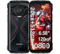 DOOGEE S118 Smartphone Robuste 20Go + 512Go 6.58"" 10800mAh 33W Charge Rapide 50MP IP68 Téléphone Double SIM 4G NFC GPS - Rouge