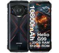 DOOGEE S118 Smartphone Robuste 20Go + 512Go 6.58"" 10800mAh 33W Charge Rapide 50MP IP68 Téléphone Double SIM 4G NFC GPS - Rouge