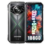 DOOGEE S118 Smartphone sans contrat, Helio G100 Octa Core 32 Go + 512 Go, batterie 10800 mAh / 33 W, robuste 4G, appareil photo 50 MP (infrarouge 12 MP) + 8 MP + 32 MP, 6,58 pouces, NFC (vert)