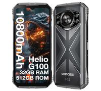 DOOGEE S118 Telephone Portable Incassable 32Go + 512Go Helio G100, 2025 Smartphone Incassable Batterie 10800mAh Android 14, Caméra de 50 MP, 6,6 Pouces FHD+120Hz, NFC/Deux SIM/Écran partagé