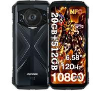 DOOGEE S118 Telephone Portable Incassable, 512 Go Smartphone, 10800mAh/33W, 120GHz 6.58"", 50MP, IP68/ IP69K/ 4G Dual SIM/NFC Argent