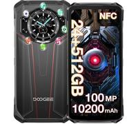 Doogee S119 Smartphone Robuste, 24Go+512Go/2TB, 10200mAh, Android 14, Écran 6.72""+ 1.32"", 100MP+16MP, Double SIM 4G/NFC/OTG Rouge