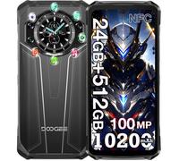 DOOGEE S119 Smartphone Robuste 24Go + 512Go 6.72""+1.32"" 10200mAh 33W 100MP AI IP68 Téléphone Double SIM NFC GPS - Argent