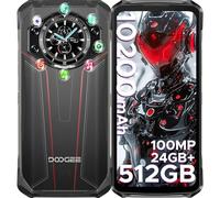 DOOGEE S119 Téléphone Portable Incassable 【2025】 Écran Arrière 1,32'', 24GB+512GB/TF2TB, 10200mAh 33W, 6,72’’ FHD+ IPS, Caméra 100MP, Octa Core Android 14 Smartphone Incassable, /NFC/Face ID/3 Cartes