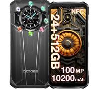 Doogee S119 Téléphone Portable Incassable, 24Go+512Go/2TB, 10200mAh, Écran 6.72"", 100MP, Smartphone Robuste Double SIM 4G NFC Noir