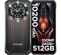 DOOGEE S119 Téléphone Portable Incassable,8Go+512Go Noir Rouge