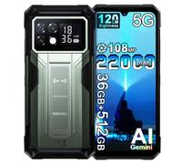 DOOGEE S200 Max 5G AI Téléphone Portable Incassable, 22000mAh 66W, Écran Arrière 1.3'',36Go+512Go/2TB, Android 15 Smartphone Incassable,6.72" FHD+120Hz,100MP+20MP Vision Nocturne,WiFi 6E/NFC (Gris)