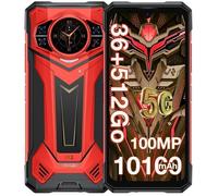 Doogee S200 Plus 5G Smartphone Robuste 36Go + 512Go 10100mAh/33W 100MP AI Caméra 6,72''+1.32"" Écran IP68 Téléphone NFC GPS - Rouge