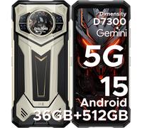 DOOGEE S200 Plus smartphone robuste 5G, MediaTek Dimensity 7300, (16GB+20GB)+512GB de stockage, écran dynamique arrière 1.32 pouces, système Android 15, batterie 10100mAh, caméra de vision nocturne 10