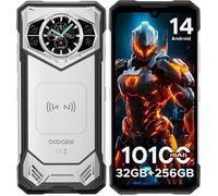 DOOGEE S200 Smartphone Robuste 5G 32GB+256GB 10100mAh 6,72''+1.32"" Telephone Incassable Android 14 100MP Caméra Dual SIM/NFC Argent