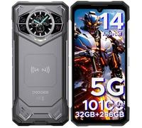 DOOGEE S200 telephone portable 5G Caméra 100MP Murphy, Smartphone Robuste D7050 Android 14 12Go + 256Go 6,8"" FHD 10100mAh/33W - Gris