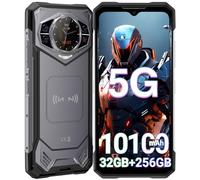 DOOGEE S200 Telephone Portable Incassable 5G Android 14, 32Go RAM + 256 Go ROM/2 to Smartphone Incassable avec Écran Arrière de 1,32", 10100 mAh (33W), 6,72" FHD+120Hz, 100 MP + 20 MP, Dual SIM/NFC.