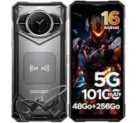 DOOGEE S200 Telephone Portable Incassable 5G Android 16, 48 Go RAM + 256 Go/2 to ROM Telephone Incassable,10100 mAh (33W), Smartphone avec des écouteurs 6,72" FHD+ 120Hz, 100 MP + 20 MP, Dual SIM/NFC