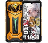 Doogee S200 Ultra 5G Smartphone Robuste 48Go + 1To 11000mAh/66W 100MP AI Caméra 6,72''+1.32"" Écran IP68 Téléphone NFC GPS - Orange