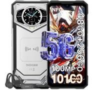 Doogee S200 VIP 5G Smartphone Robuste 48Go + 256Go 10100mAh/33W 100MP AI Caméra 6,72''+1.32"" Écran IP68 Téléphone NFC GPS -Argent