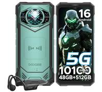 DOOGEE S200 X 5G Telephone Incassable, Écran 6.72” FHD+120Hz IPS,48 Go RAM+512 Go ROM, Telephone Portable Incassable Android 16, AI Caméra 100MP+20MP+2MP, Batterie 10100mAh, avec Écouteurs,WiFi6/NFC