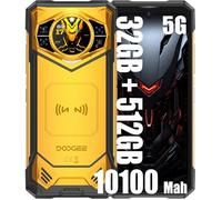 DOOGEE S200 X 5G Telephone Portable 1.32"" AMOLED 32GB RAM+512GB ROM Dimensity 7050 Caméra AI 100MP 6.72""FHD+120GHz Android 14,Jaune