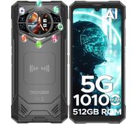 DOOGEE S200 X 5G Telephone Portable 1.32"" AMOLED 32GB RAM+512GB ROM Dimensity 7050 Caméra AI 100MP 6.72""FHD+120GHz Android 14,Noir