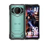 DOOGEE S200 X 5G Telephone Portable Incassable, 6.72" FHD+120GHz, 32GB RAM+ 512GB ROM, Caméra AI 100MP+20MP Vision Nocturne, NFC, AMOLED 1.32'Arrière Ecran, Robuste Android 14 Smartphone Vert